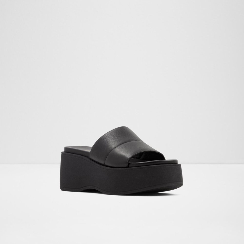 Dámské Sandály Aldo Libby Wedge sandal - Wedge heel Černé | 61854SAGX