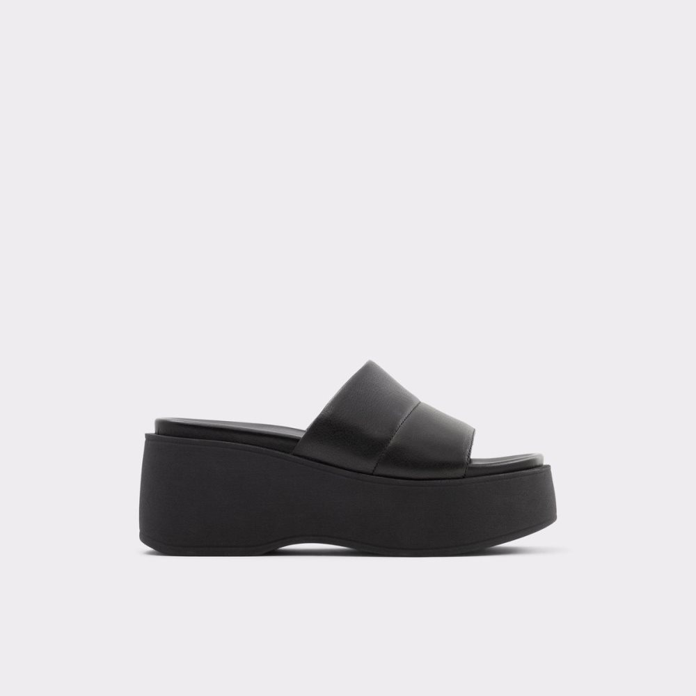 Dámské Sandály Aldo Libby Wedge sandal - Wedge heel Černé | 61854SAGX