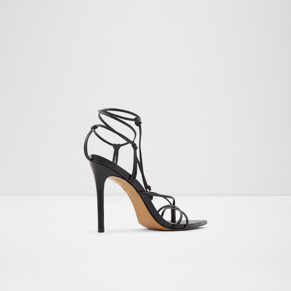 Dámské Sandály Aldo Lona Strappy heeled sandal - Stiletto heel Černé | 37845JNSU