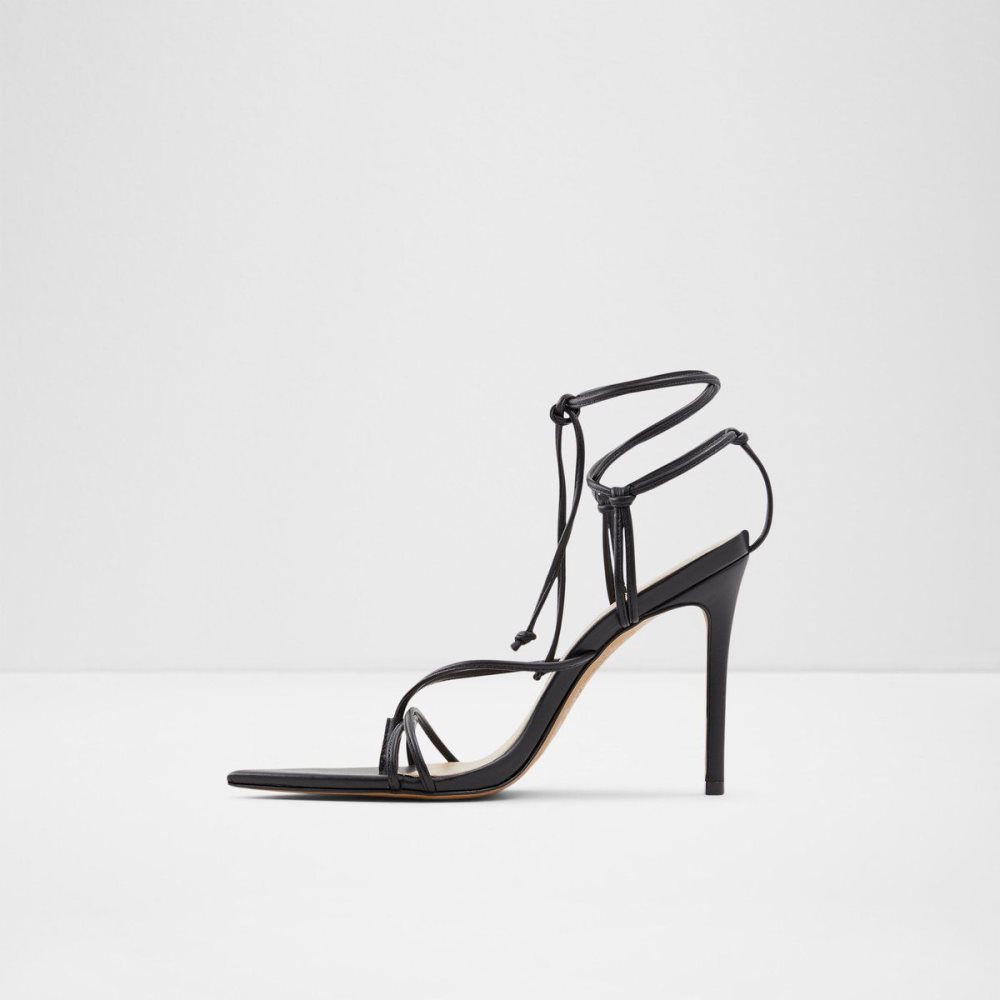 Dámské Sandály Aldo Lona Strappy heeled sandal - Stiletto heel Černé | 37845JNSU