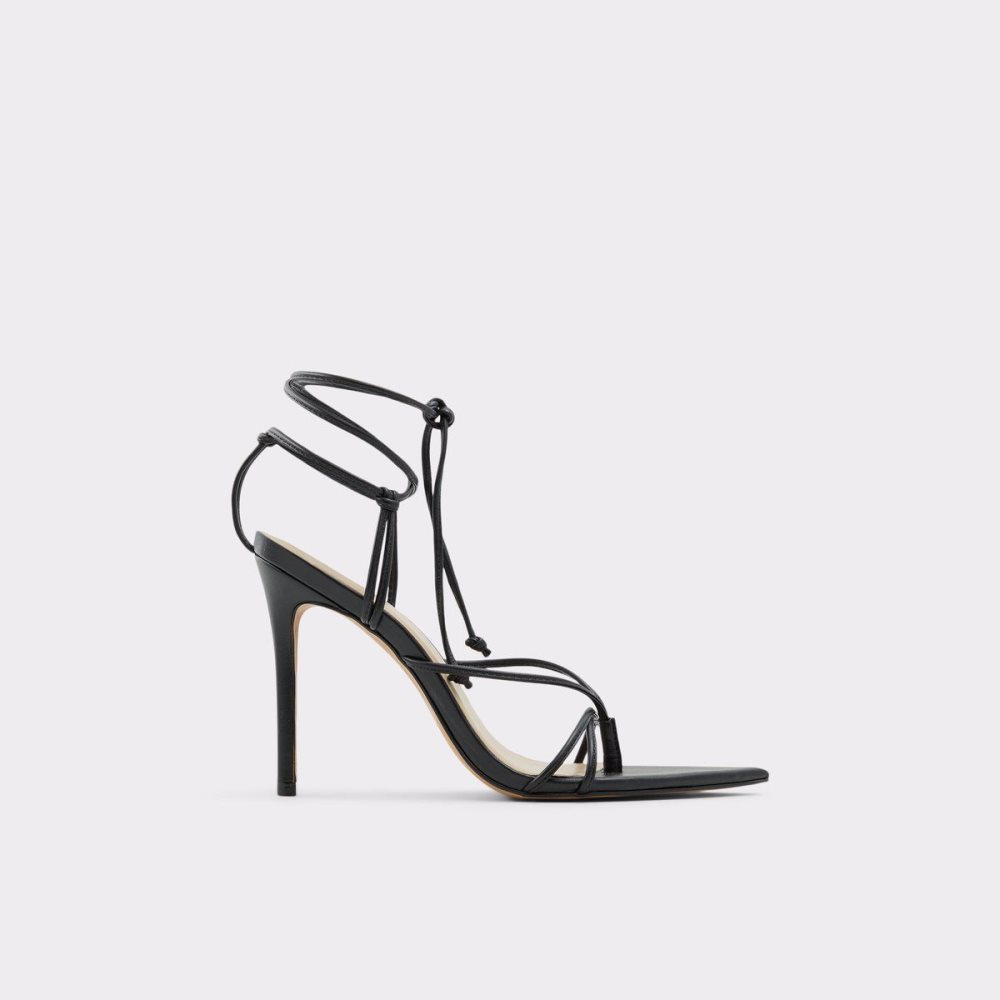 Dámské Sandály Aldo Lona Strappy heeled sandal - Stiletto heel Černé | 37845JNSU