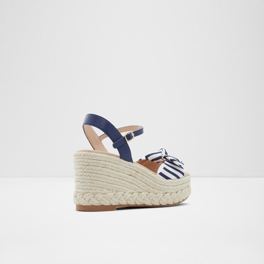 Dámské Sandály Aldo Macrama Wedge sandal - Wedge heel Blankyt | 70569ZVQU