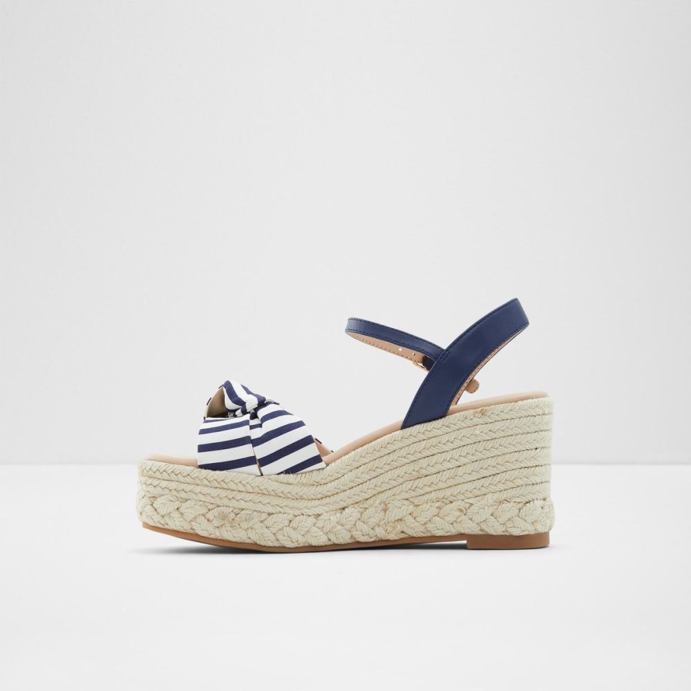 Dámské Sandály Aldo Macrama Wedge sandal - Wedge heel Blankyt | 70569ZVQU