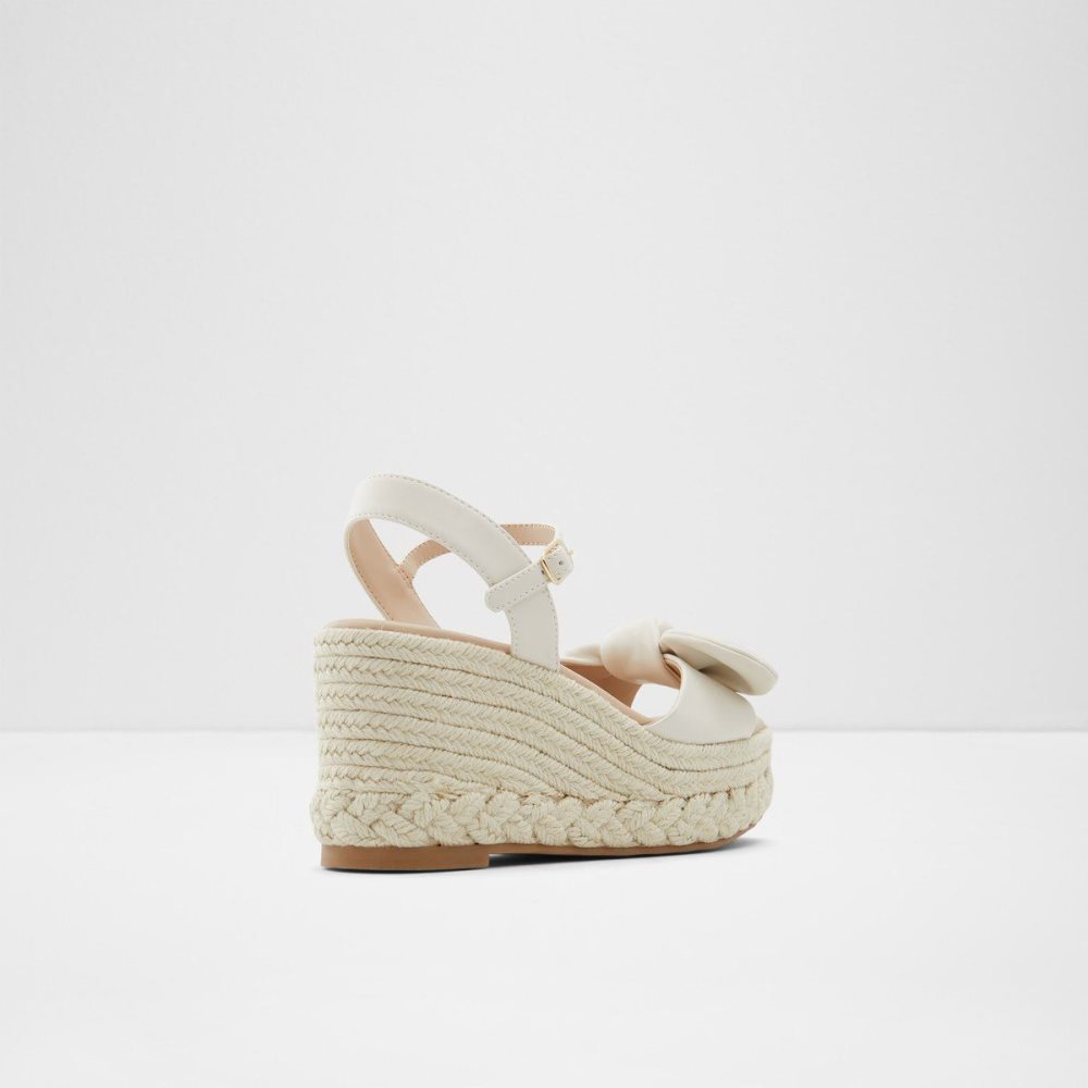 Dámské Sandály Aldo Macrama Wedge sandal - Wedge heel Bílé | 95638QJCN