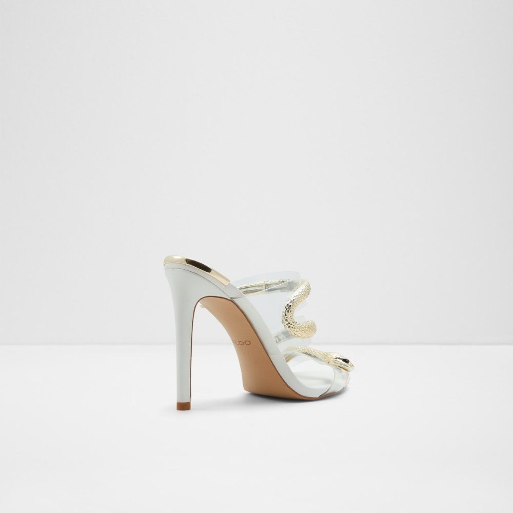 Dámské Sandály Aldo Najash Strappy heeled sandal - Stiletto heel Bílé | 13859SZCH