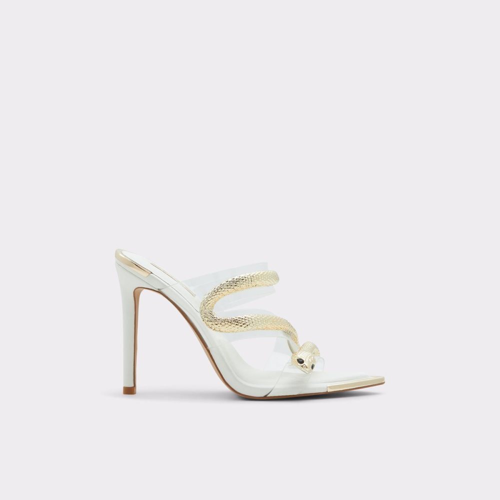 Dámské Sandály Aldo Najash Strappy heeled sandal - Stiletto heel Bílé | 13859SZCH