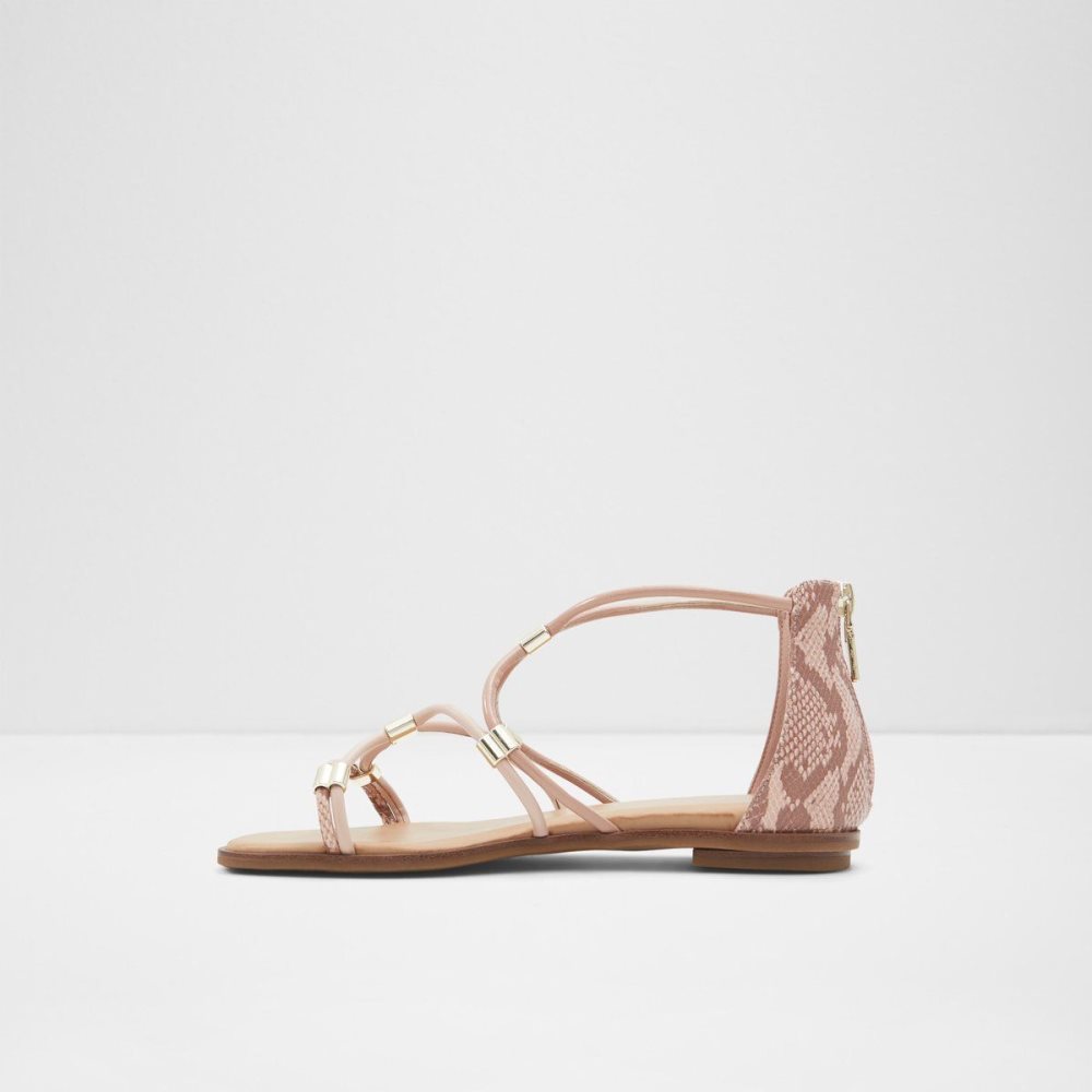 Dámské Sandály Aldo Oceriwenflex Strappy flat sandal Růžové | 10842BLPX