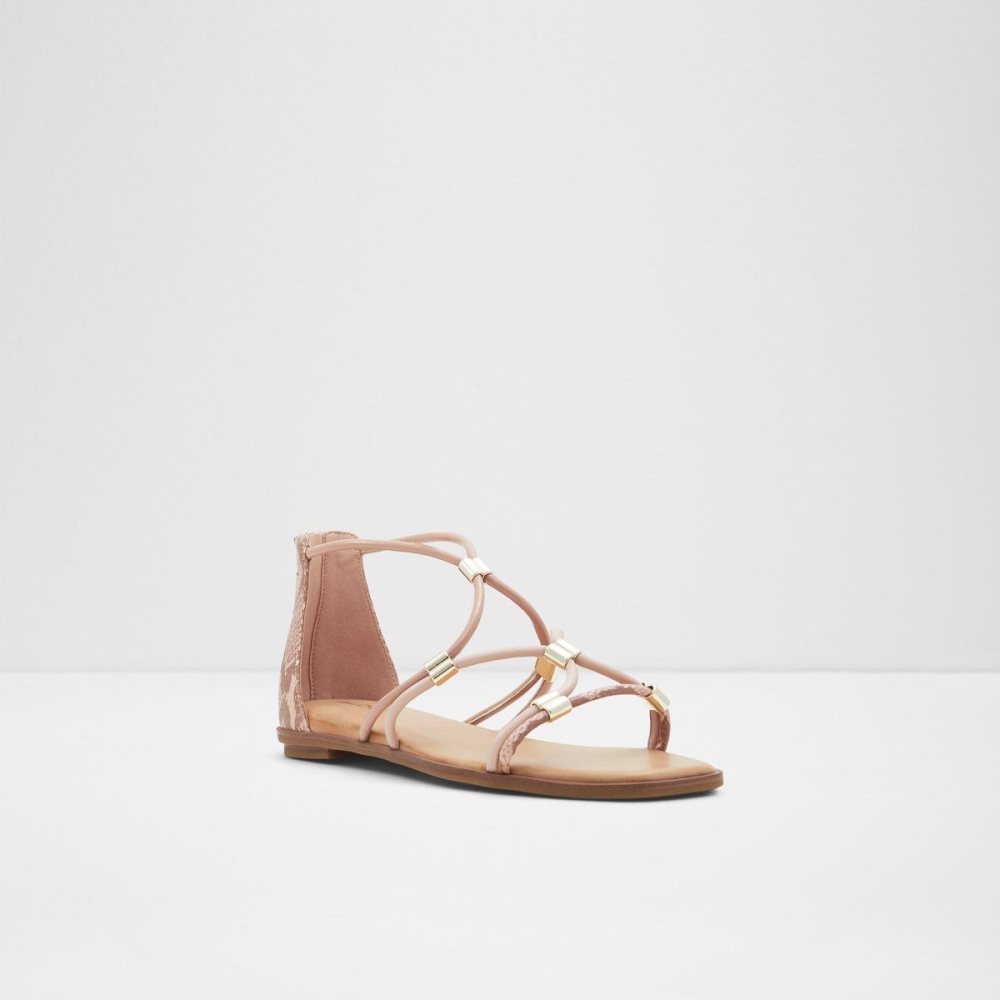 Dámské Sandály Aldo Oceriwenflex Strappy flat sandal Růžové | 10842BLPX