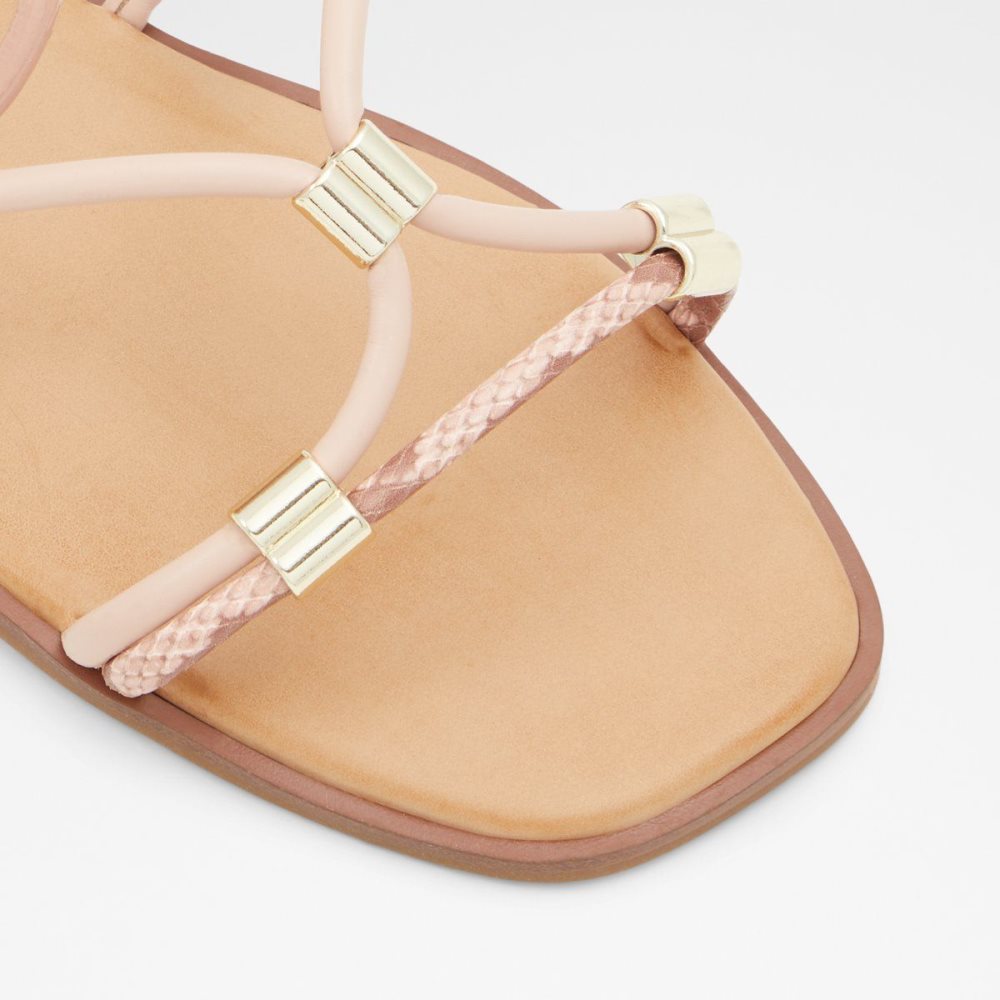 Dámské Sandály Aldo Oceriwenflex Strappy flat sandal Růžové | 10842BLPX