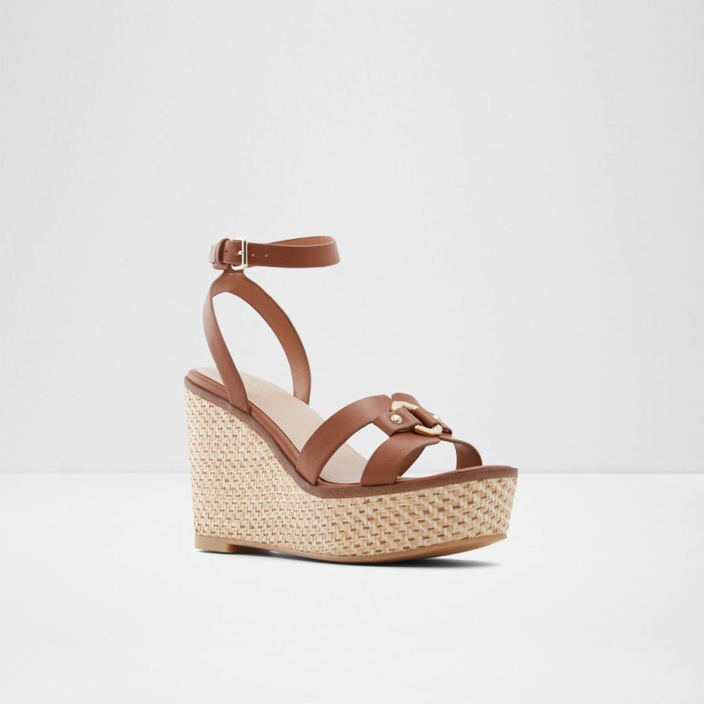 Dámské Sandály Aldo Onan Wedge sandal - Wedge heel Hnědé | 34917PXTI