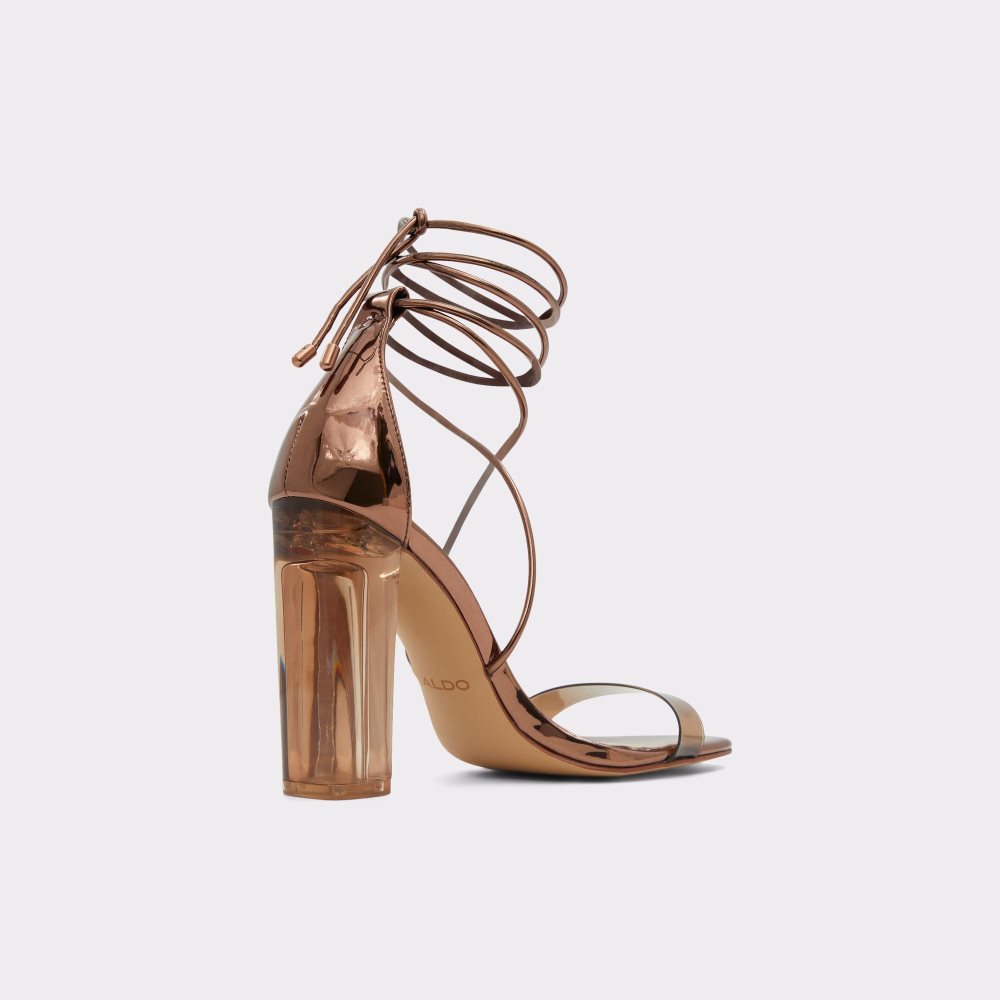 Dámské Sandály Aldo Onardonia Strappy heeled sandal Hnědé | 75863UXTA