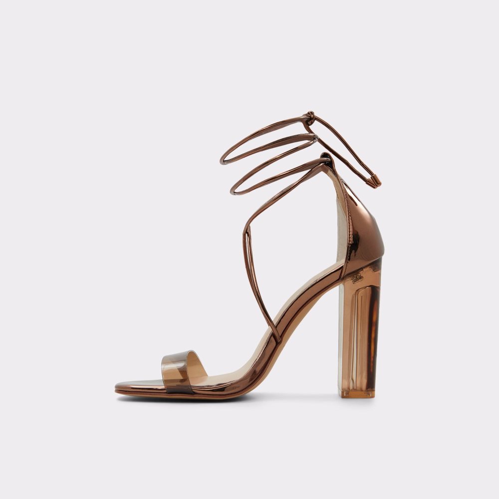 Dámské Sandály Aldo Onardonia Strappy heeled sandal Hnědé | 75863UXTA