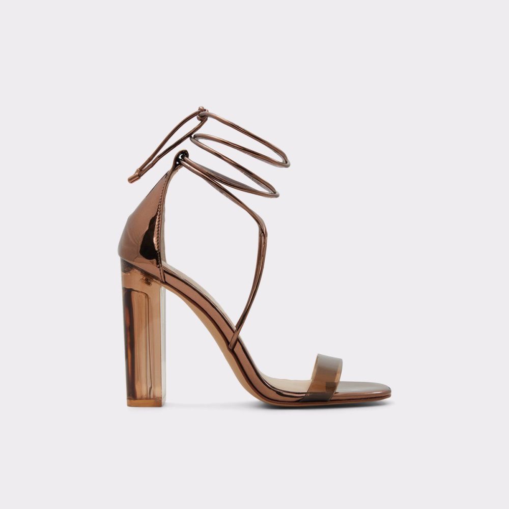 Dámské Sandály Aldo Onardonia Strappy heeled sandal Hnědé | 75863UXTA