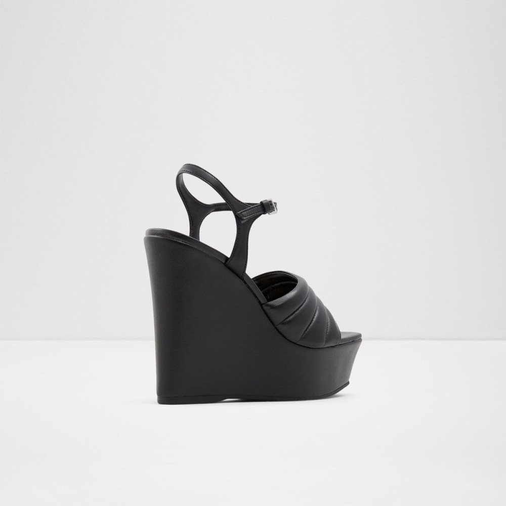 Dámské Sandály Aldo Parri Heeled sandal - Wedge heel Černé | 95603ZDOP