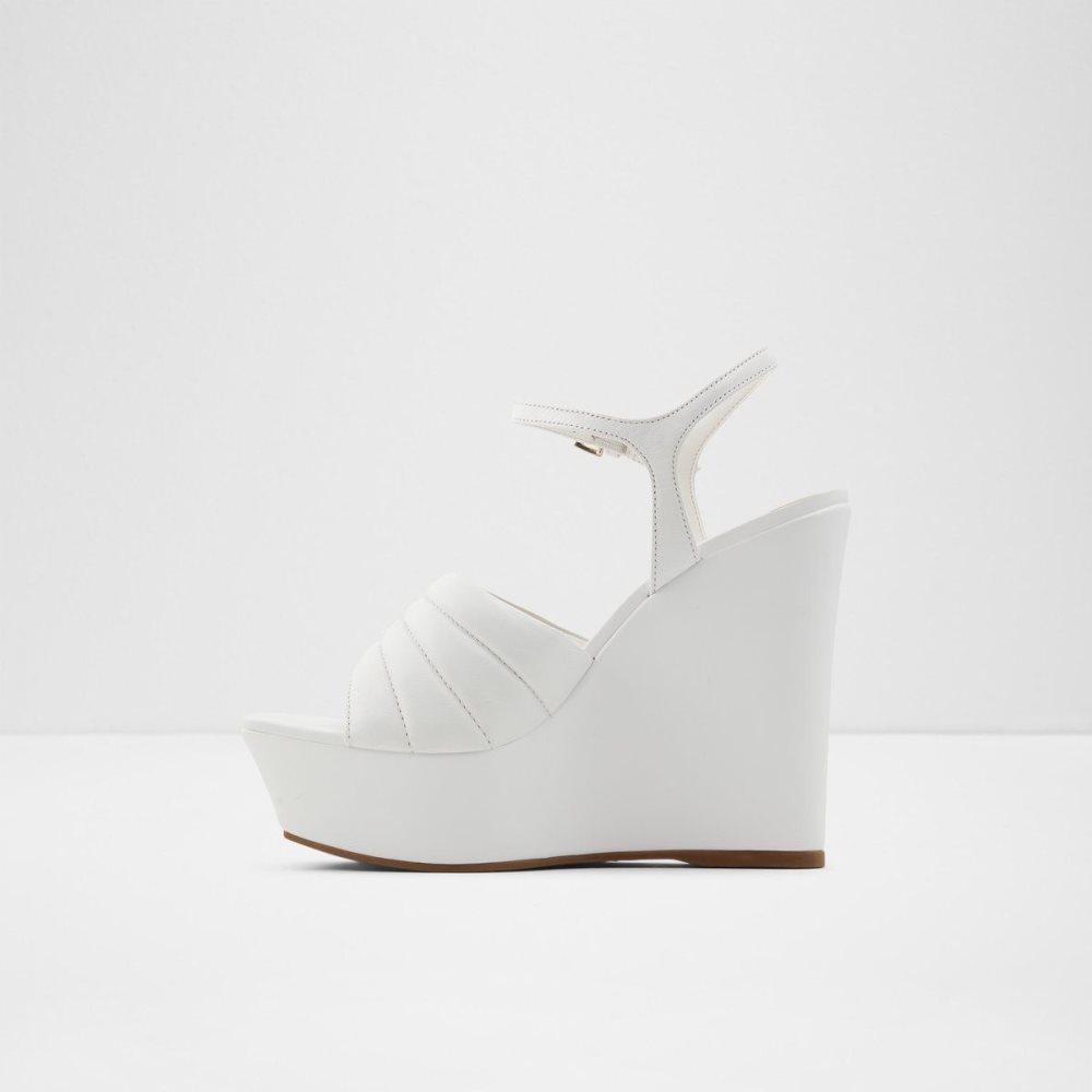 Dámské Sandály Aldo Parri Heeled sandal - Wedge heel Bílé | 04593BWJS