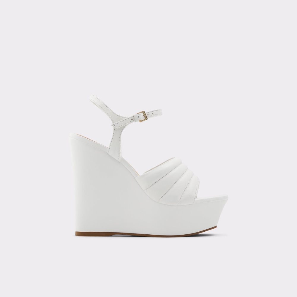 Dámské Sandály Aldo Parri Heeled sandal - Wedge heel Bílé | 04593BWJS