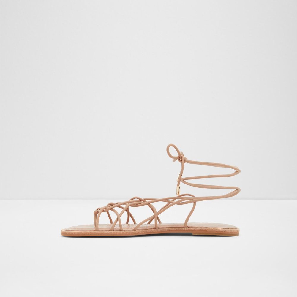 Dámské Sandály Aldo Posey Strappy flat sandal Béžový | 46532RAUC