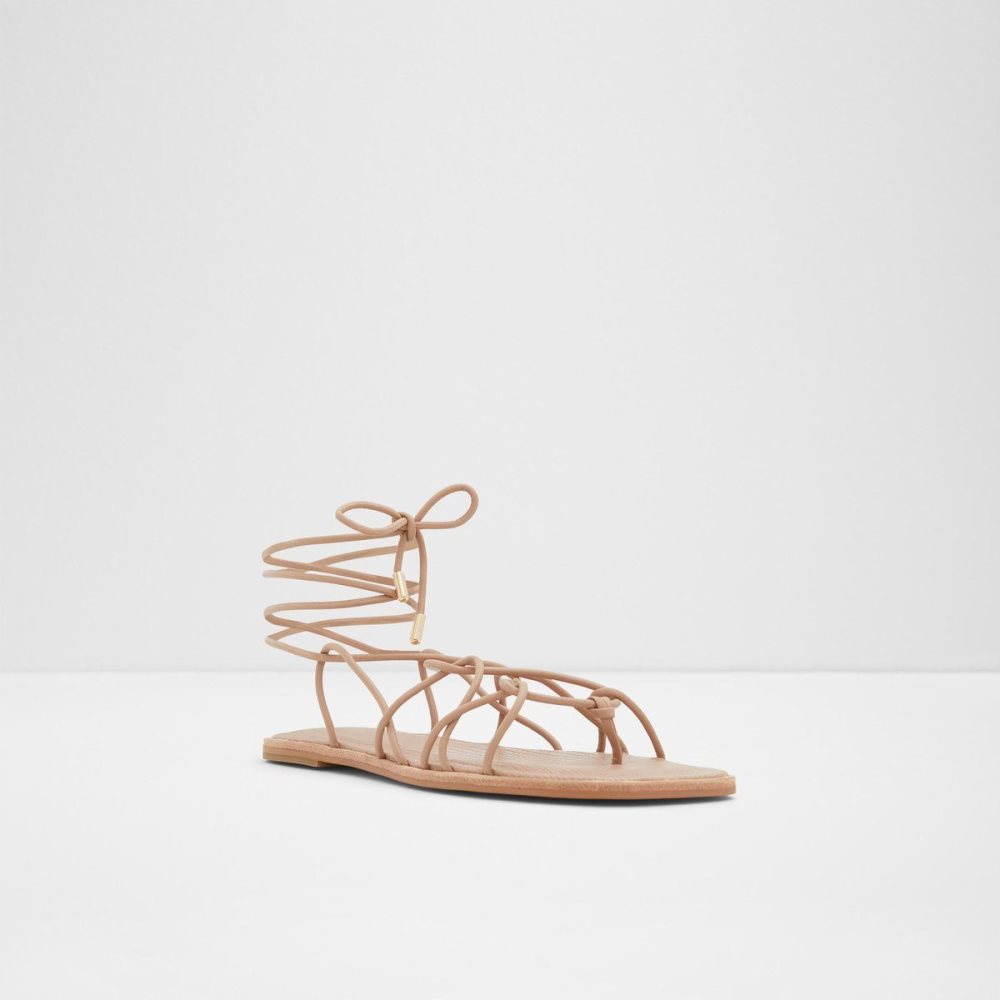 Dámské Sandály Aldo Posey Strappy flat sandal Béžový | 46532RAUC