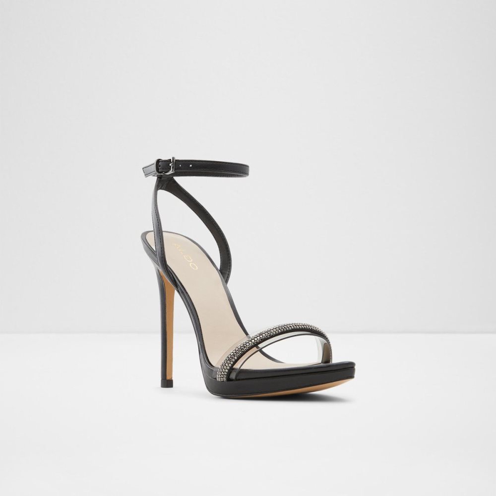 Dámské Sandály Aldo Thirakin High heel sandal - Stiletto heel Černé | 89270IPLM