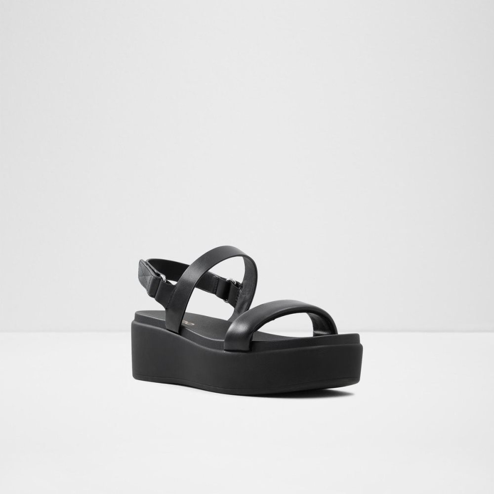 Dámské Sandály Aldo Tisdal Strappy wedge sandal - Wedge heel Černé | 07423ONZR