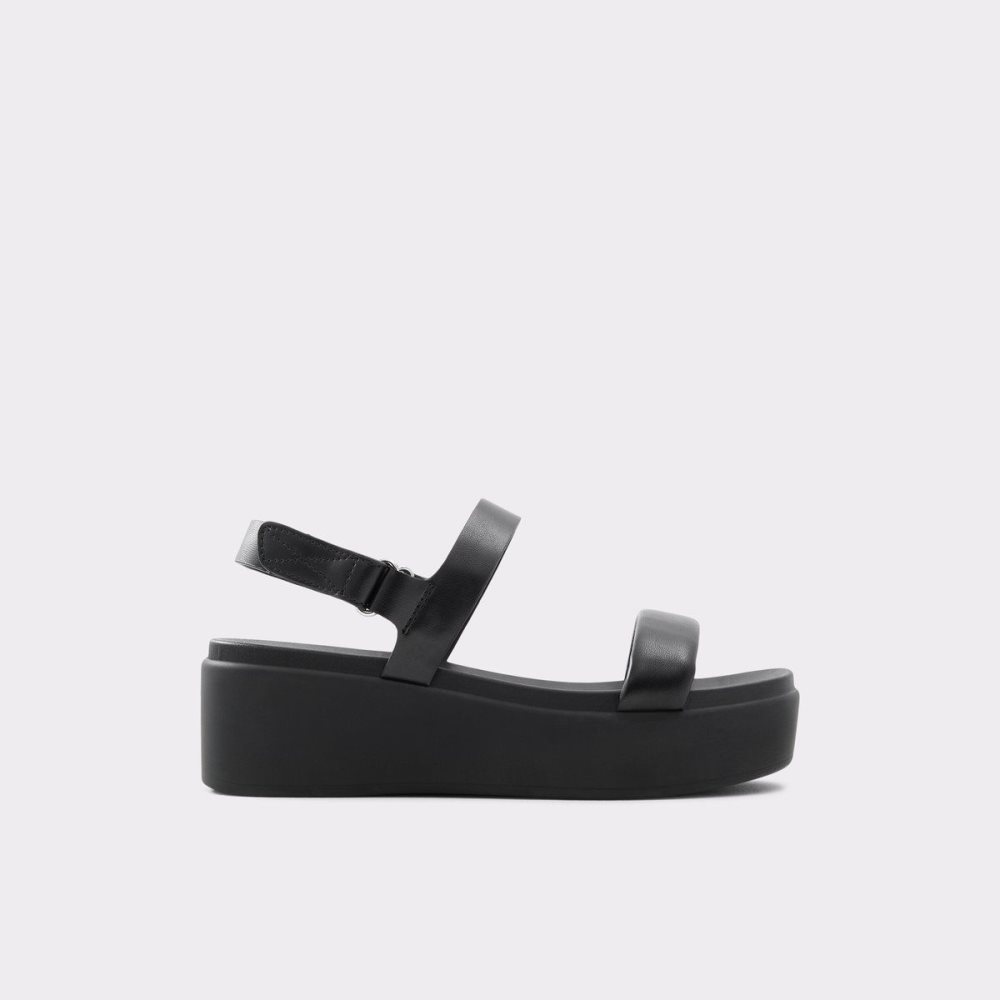 Dámské Sandály Aldo Tisdal Strappy wedge sandal - Wedge heel Černé | 07423ONZR