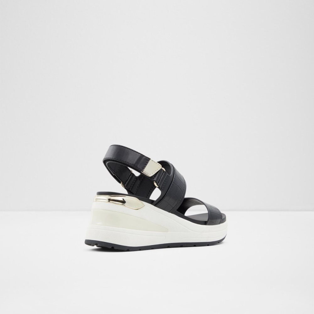 Dámské Sandály Aldo Wedge sandal - Wedge heel Černé | 75624VIER