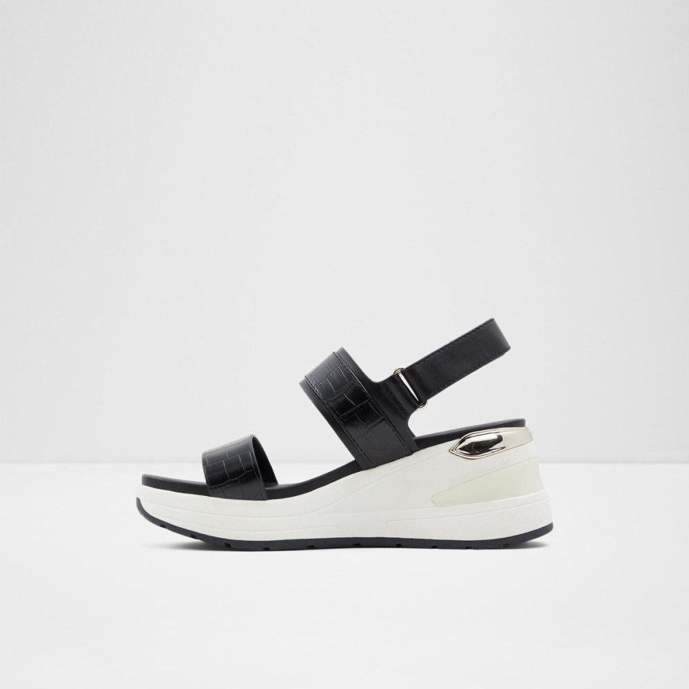 Dámské Sandály Aldo Wedge sandal - Wedge heel Černé | 75624VIER