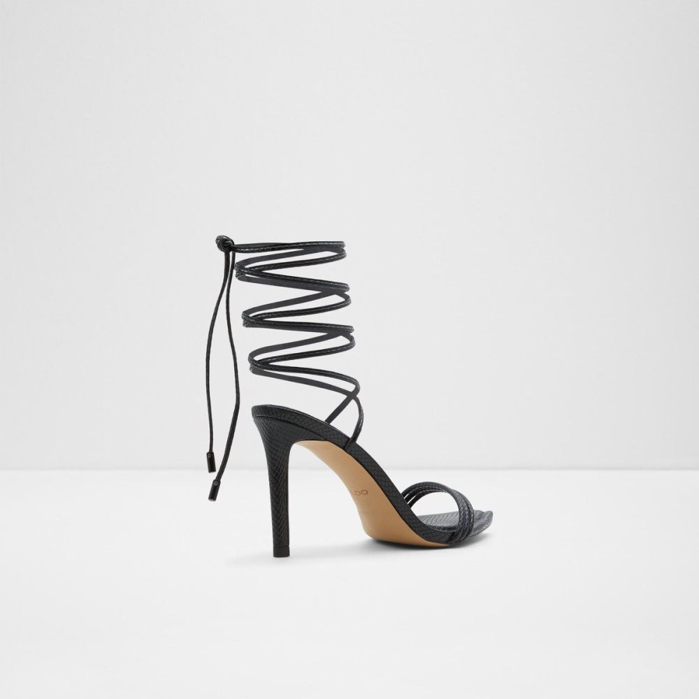 Dámské Sandály Aldo Yberrar Strappy heeled sandal - Stiletto heel Černé | 74862WYTE