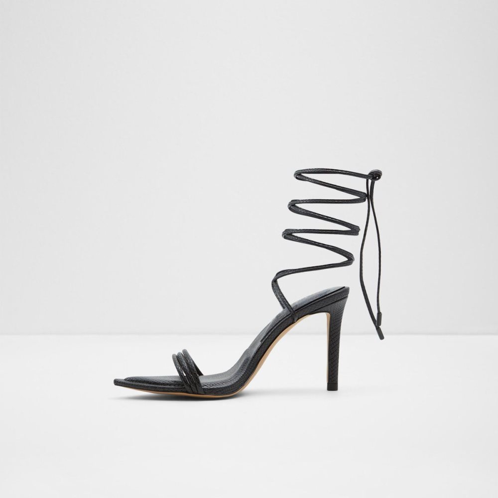 Dámské Sandály Aldo Yberrar Strappy heeled sandal - Stiletto heel Černé | 74862WYTE