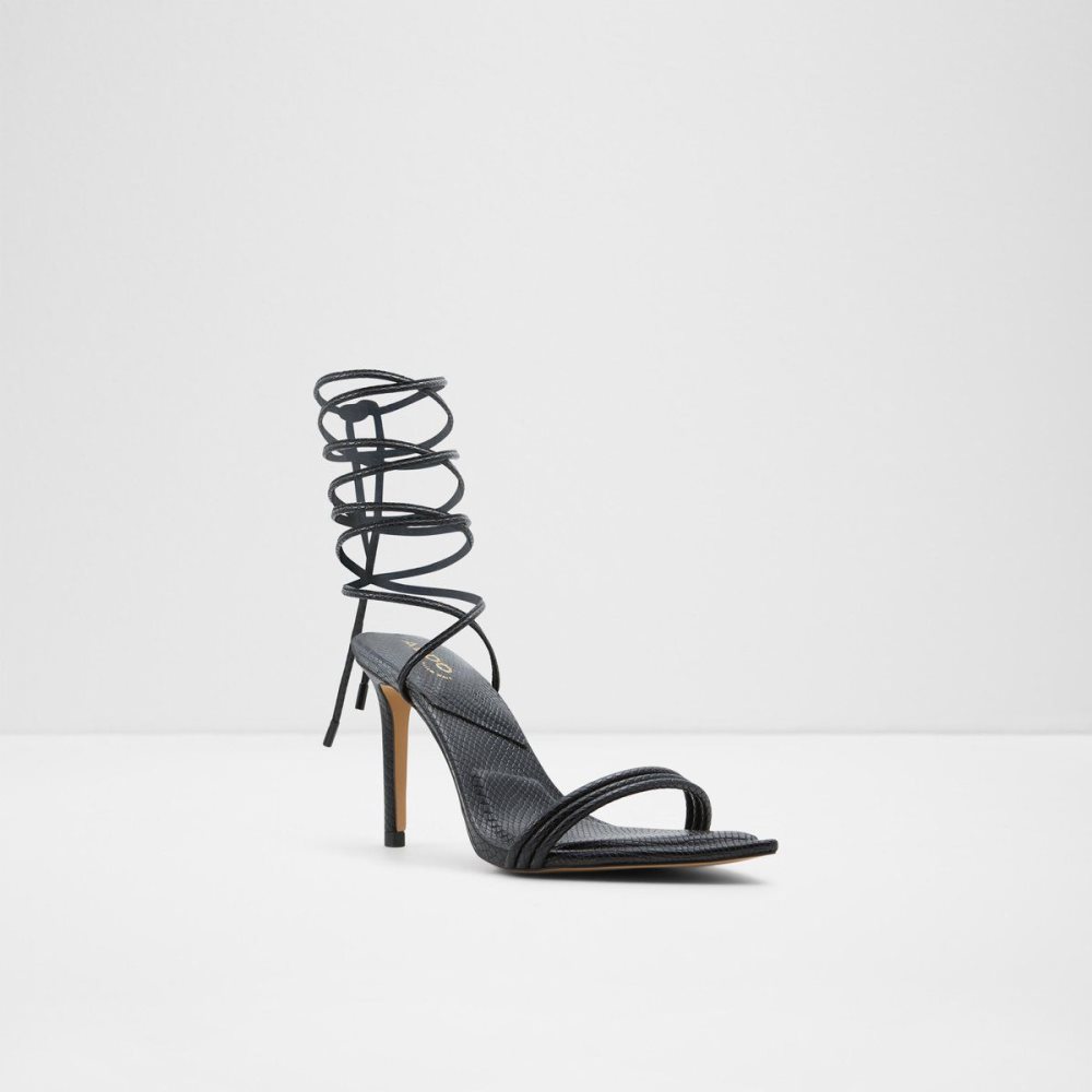 Dámské Sandály Aldo Yberrar Strappy heeled sandal - Stiletto heel Černé | 74862WYTE