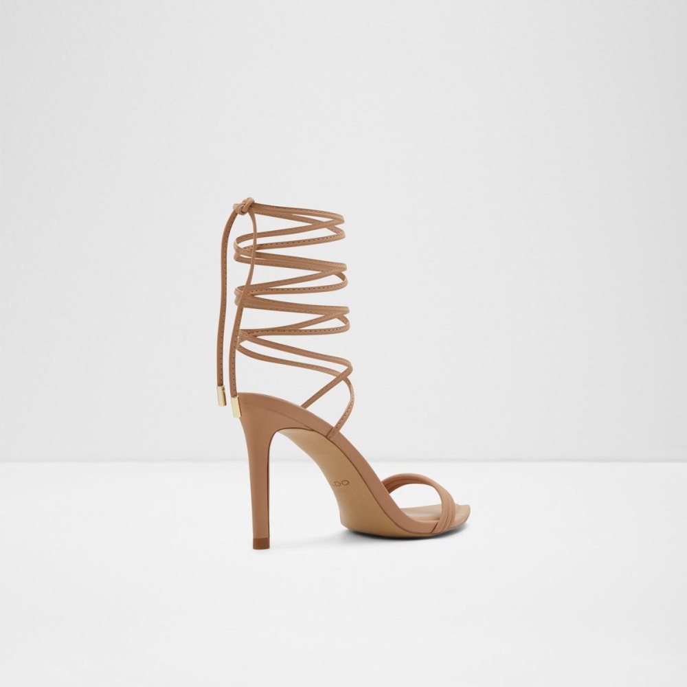 Dámské Sandály Aldo Yberrar Strappy heeled sandal - Stiletto heel Béžový | 75421EPAT