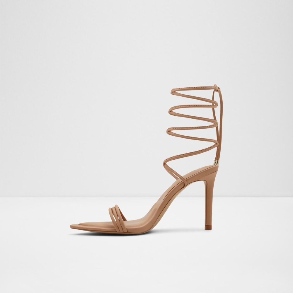 Dámské Sandály Aldo Yberrar Strappy heeled sandal - Stiletto heel Béžový | 75421EPAT