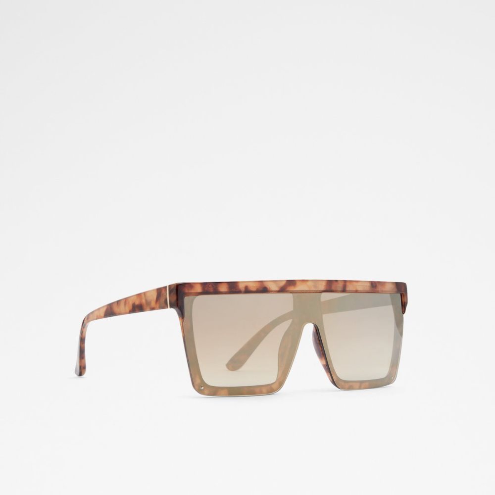 Dámské Sluneční Brýle Aldo Brightside Shield sunglasses Hnědé | 69072JLVZ