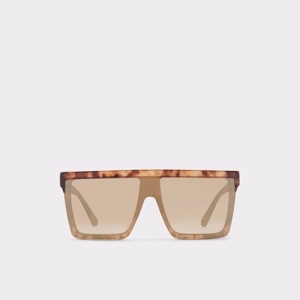 Dámské Sluneční Brýle Aldo Brightside Shield sunglasses Hnědé | 69072JLVZ