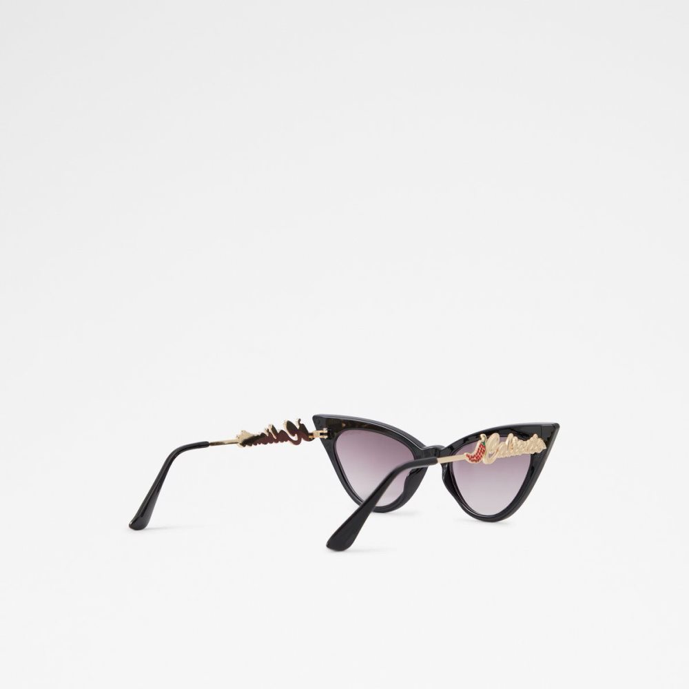 Dámské Sluneční Brýle Aldo Elirawan Cat eye sunglasses Černé Zlaté | 79364VPCH