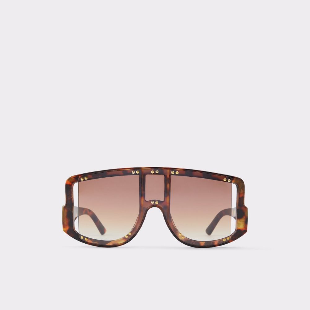 Dámské Sluneční Brýle Aldo Javabriclya Shield sunglasses Hnědé | 52347XAFE