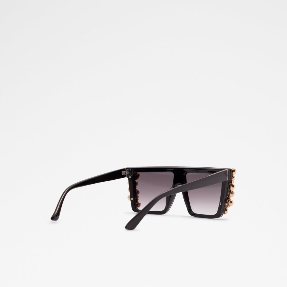 Dámské Sluneční Brýle Aldo Rivervista Shield sunglasses Černé Zlaté | 32689OLSF