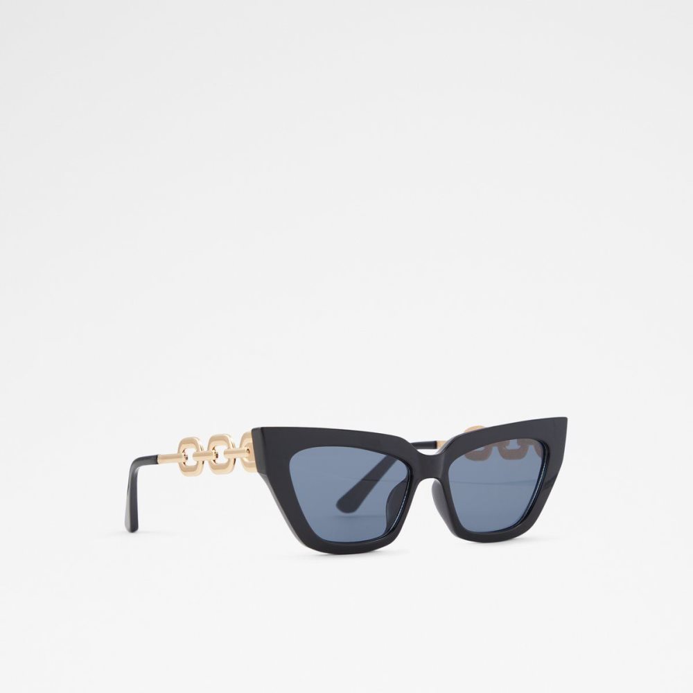 Dámské Sluneční Brýle Aldo Talabrina Cat eye sunglasses Černé Zlaté | 41587QENG