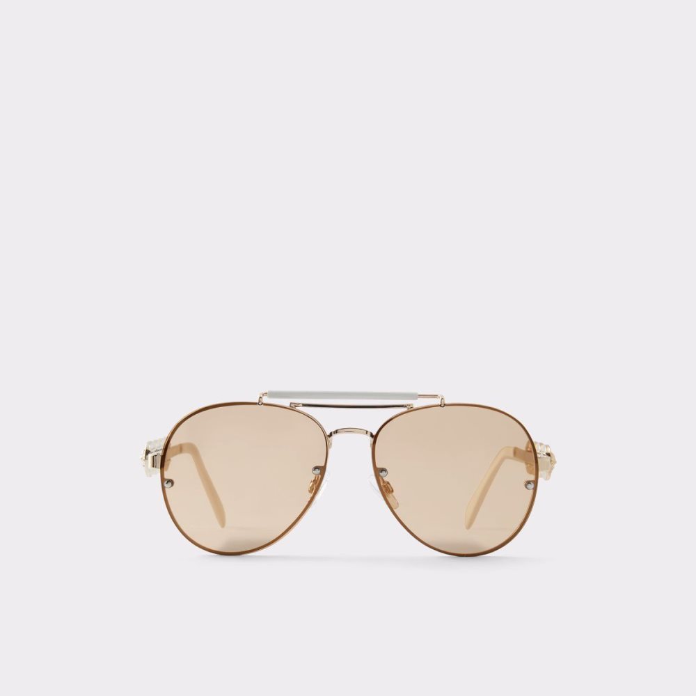 Dámské Sluneční Brýle Aldo Unoe Square sunglasses Zlaté | 12096DYQL