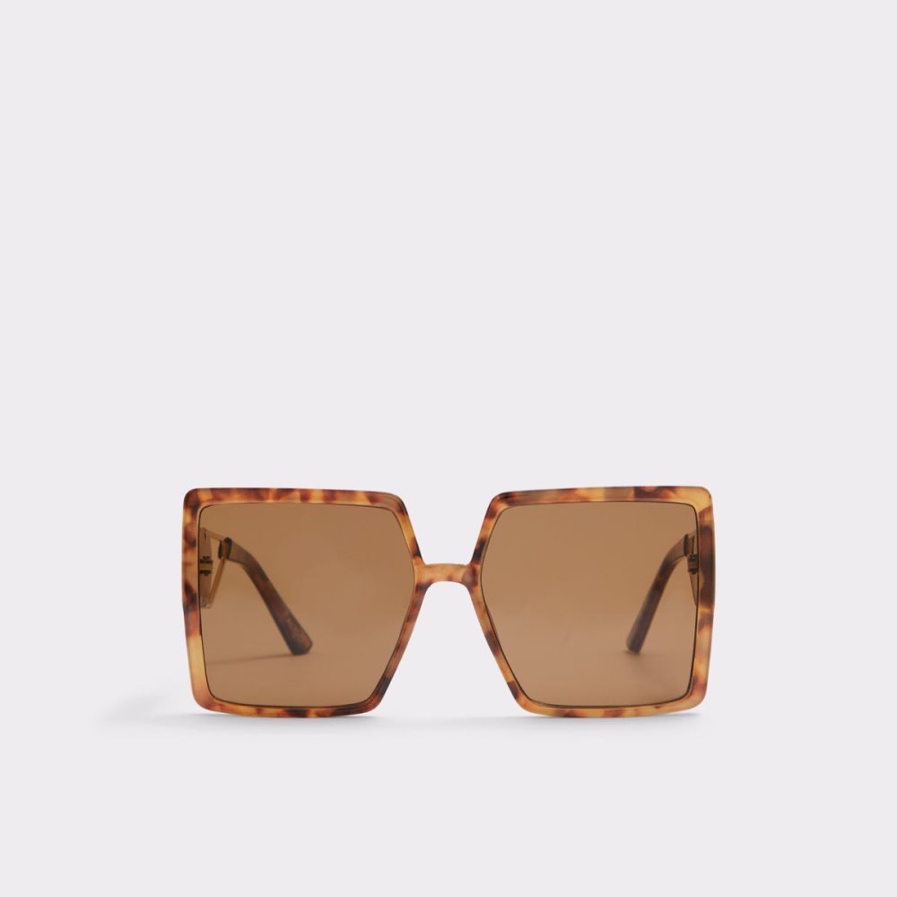 Dámské Sluneční Brýle Aldo Ybaledia Square sunglasses Hnědé | 05671HGUI