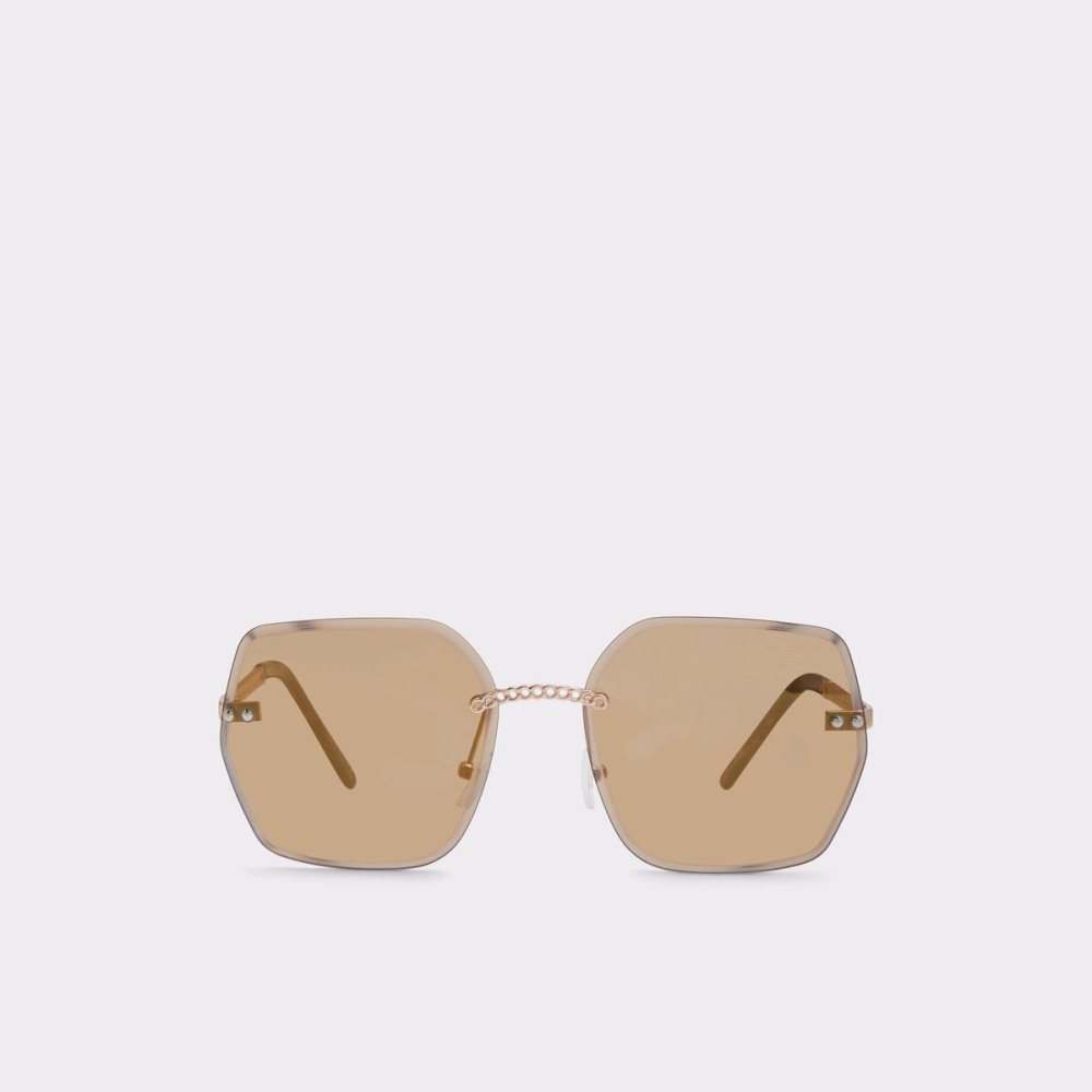 Dámské Sluneční Brýle Aldo Yeranna Rectangle sunglasses Hnědé | 38579SATQ