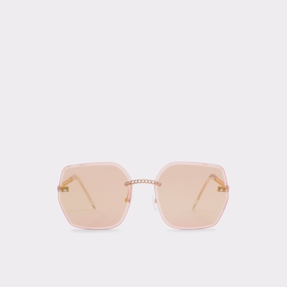 Dámské Sluneční Brýle Aldo Yeranna Rectangle sunglasses Růžové Zlaté | 15874OLUR