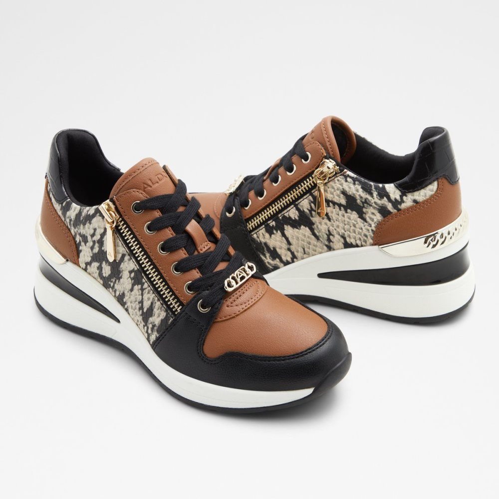 Dámské Tenisky Aldo Adwiwiax Wedge sneaker - Wedge heel Černé | 01486BOYU