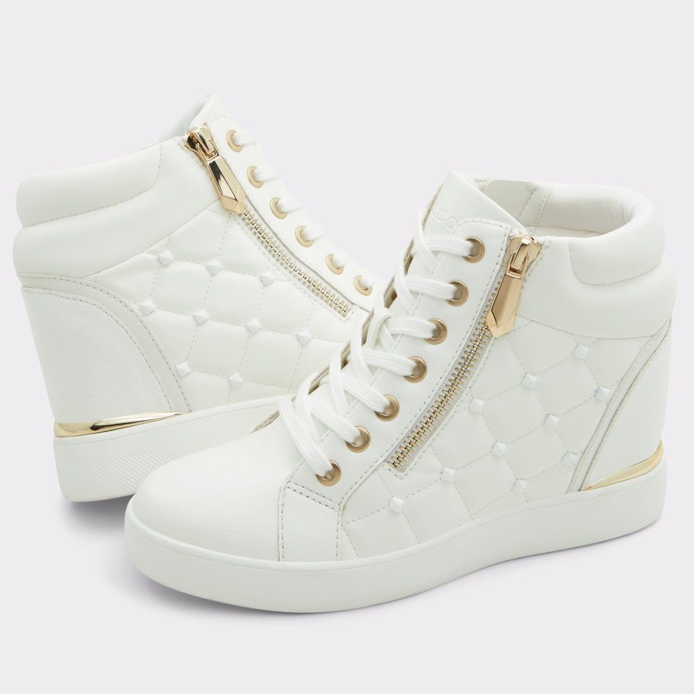 Dámské Tenisky Aldo Ailannah High top sneaker - Wedge heel Bílé | 74208WBVQ