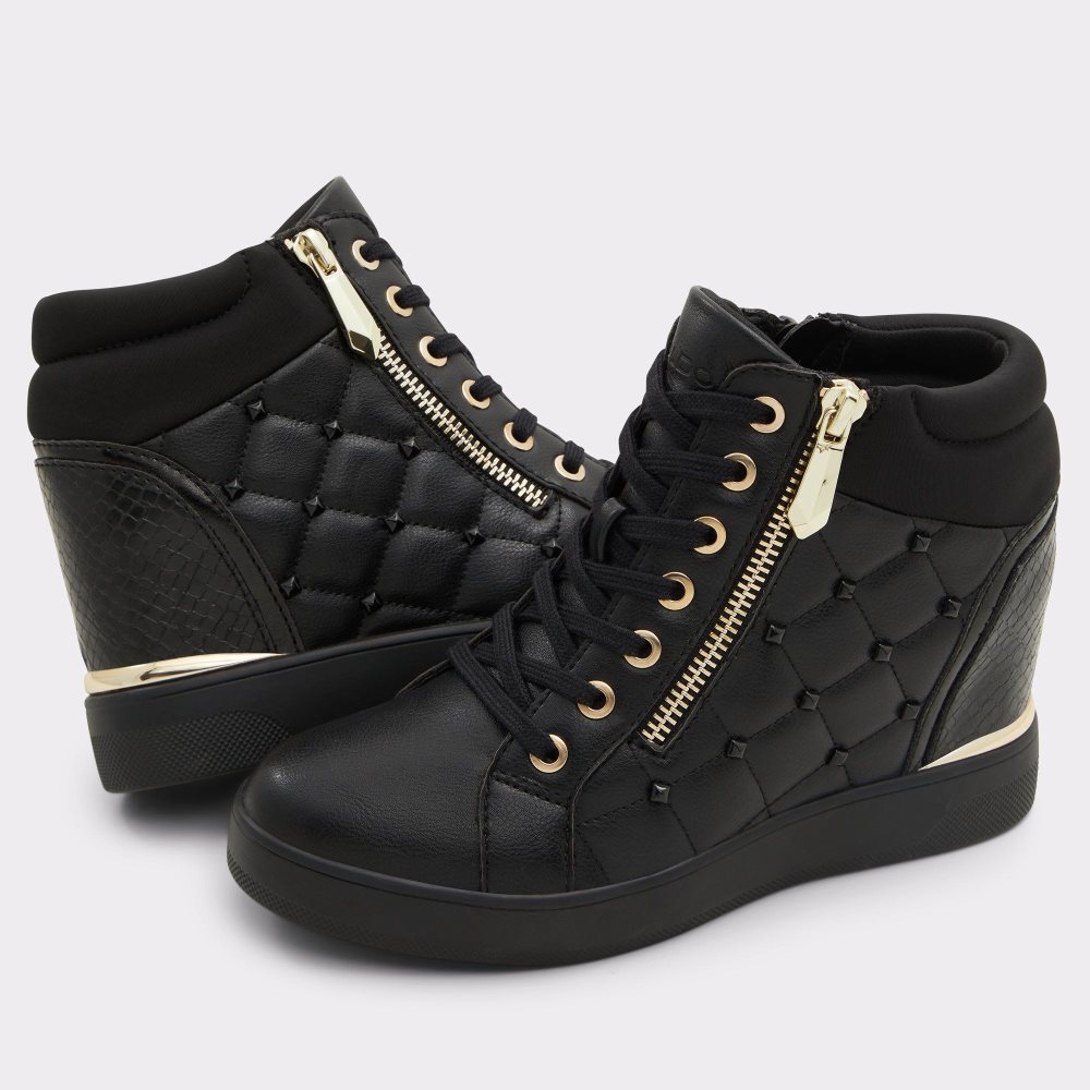 Dámské Tenisky Aldo Ailannah High top sneaker - Wedge heel Černé | 09364PYSB