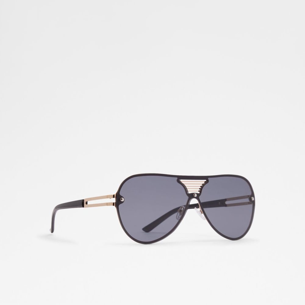 Pánské Sluneční Brýle Aldo Aonyx Aviator sunglasses Černé Zlaté | 14837TFIN