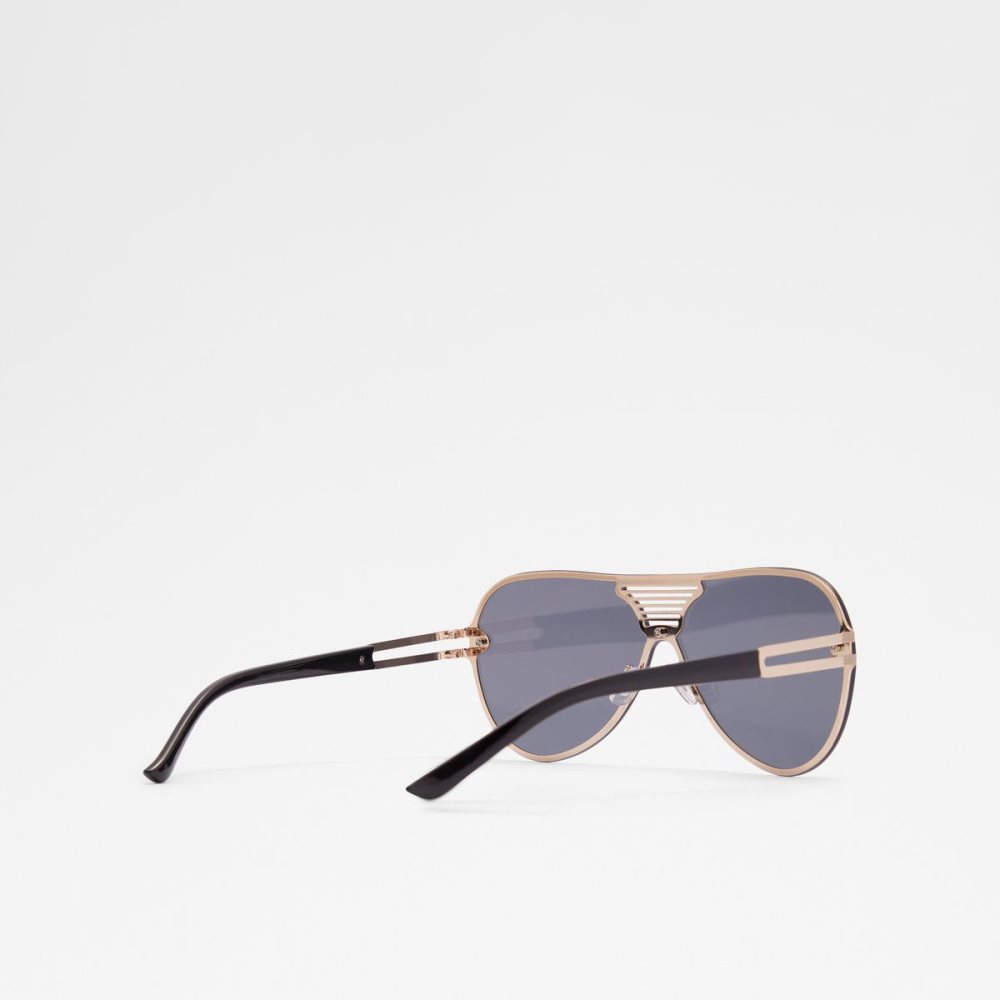 Pánské Sluneční Brýle Aldo Aonyx Aviator sunglasses Černé Zlaté | 14837TFIN