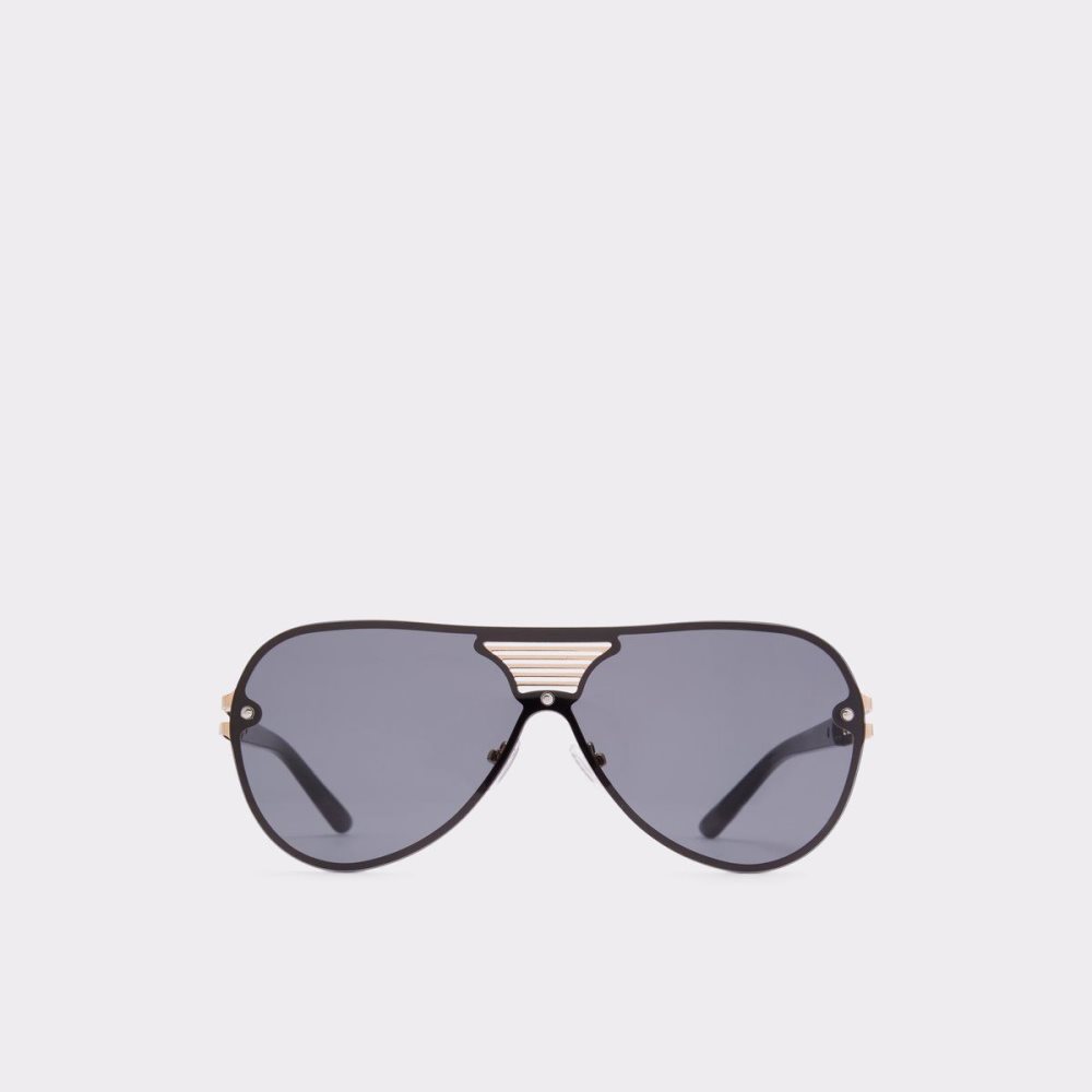 Pánské Sluneční Brýle Aldo Aonyx Aviator sunglasses Černé Zlaté | 14837TFIN