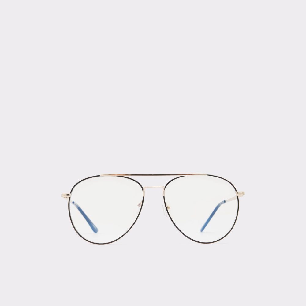 Pánské Sluneční Brýle Aldo Epinel Aviator sunglasses Černé Zlaté | 04159UHAN