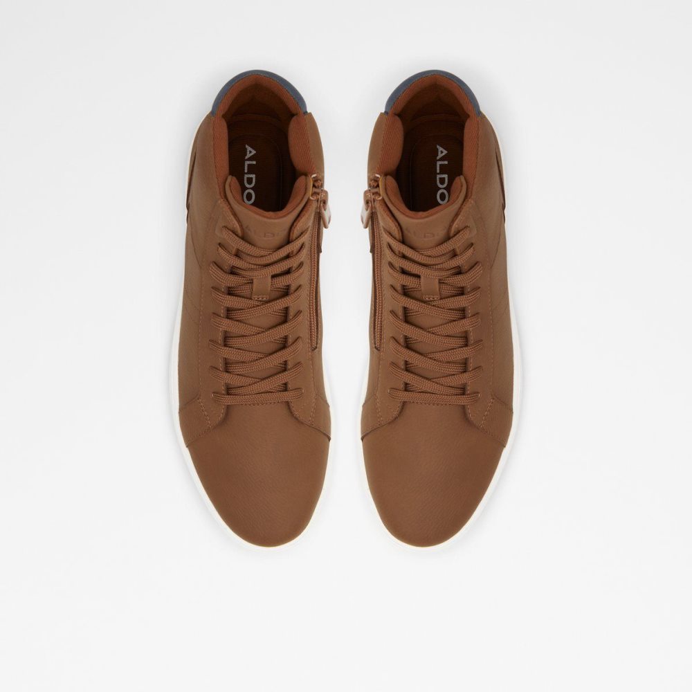 Pánské Tenisky Aldo Afiac High top sneaker - Cup sole Hnědé | 54823IRVT